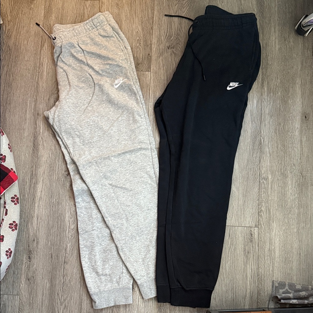 Nike Kids Black and Gray Sweatpants
